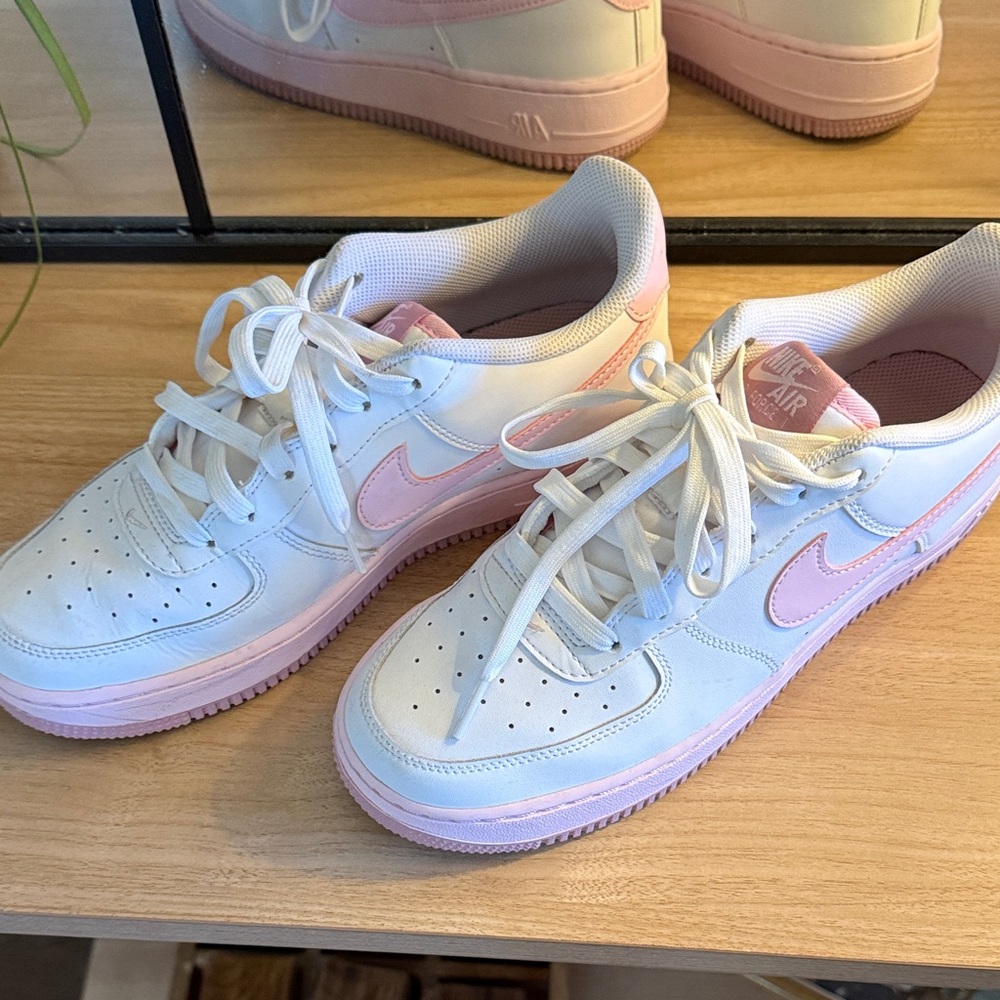 Nike White and Pink Athletic Shoes
